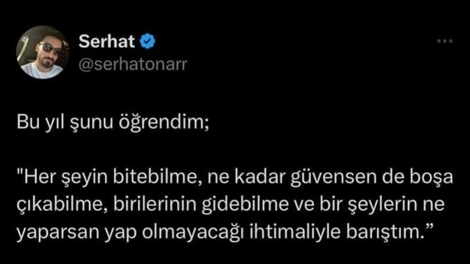 Bu yıl size ne öğretti?