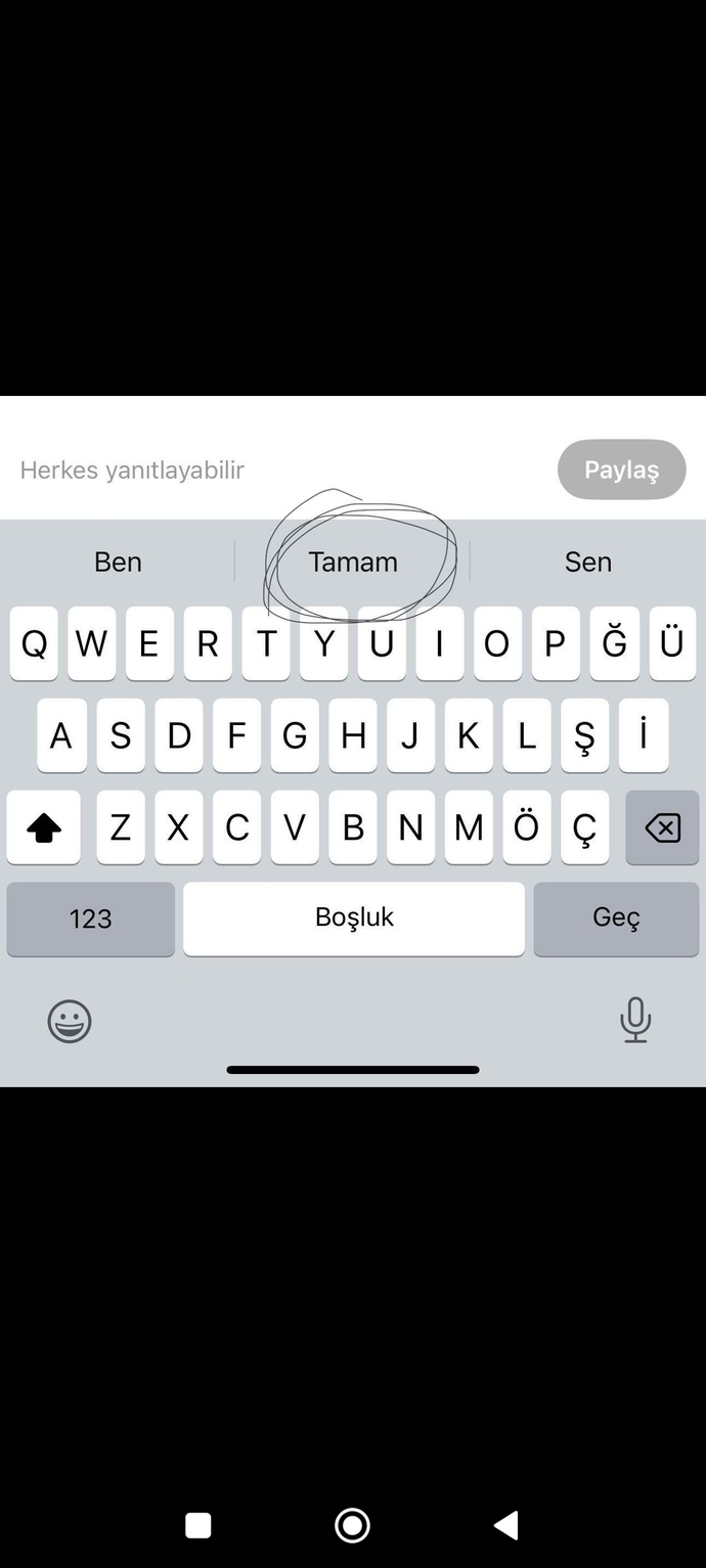 Görseldeki belirttiğim yere 5 kere bas ne çıkıyor?