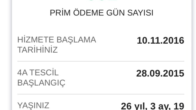 Sigorta priminiz kaç gün?