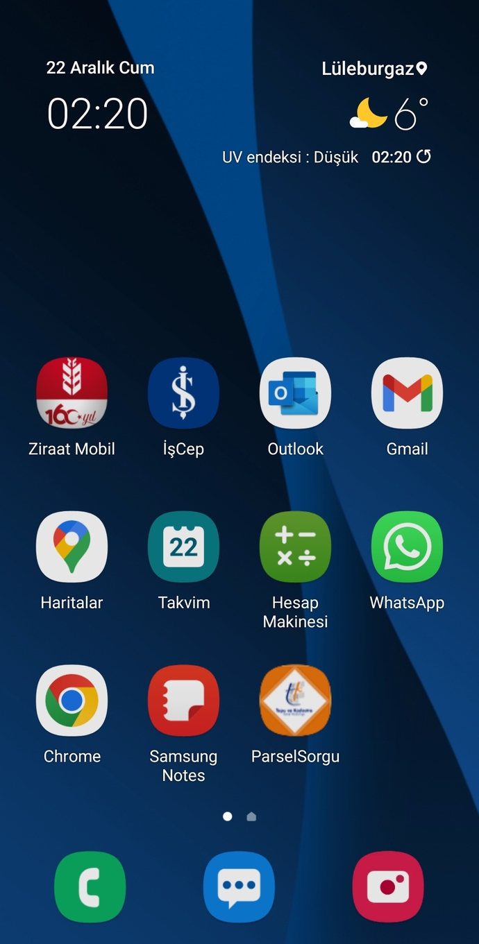 Telefon ana ekran görüntüleriniz nedir?