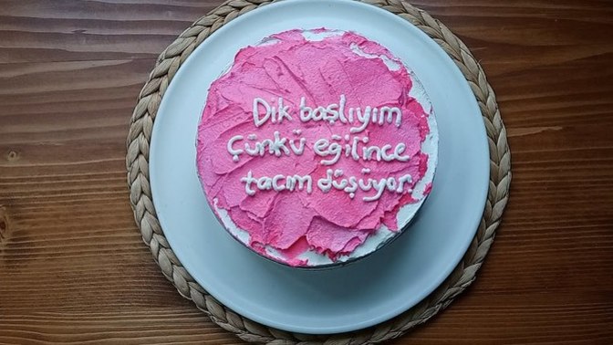 Sevdiğinize/eşinize evde pasta yapmış olsaydınız üzerine ne yazmak isterdiniz?