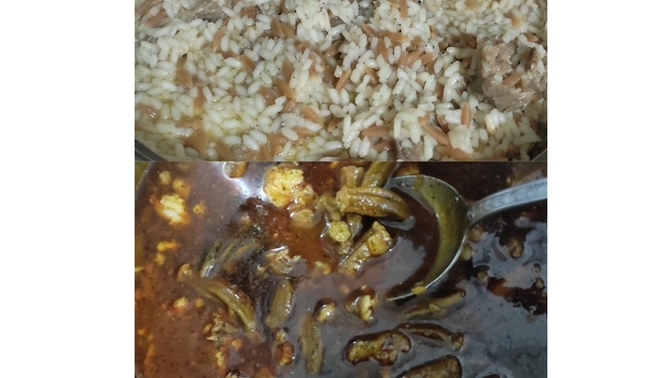 Bugünkü menüm haşlanmış et ve suyu ile kuru bamya çorbası ve pirinç pilavı. Sizin akşam menünüzde neler var?