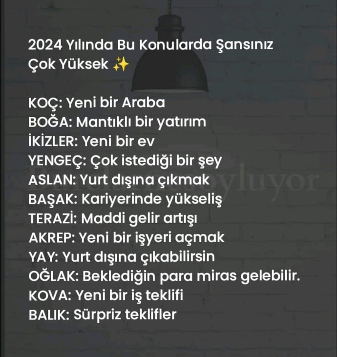 Burcuna göre, 2024te şans yüzüne nasıl gülecek?