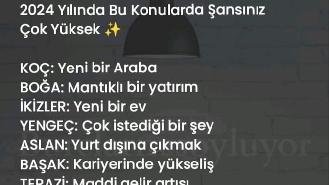 Burcuna göre, 2024'te şans yüzüne nasıl gülecek?
