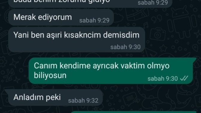 Kaçmak istemediğimi söyledim diye onu sevmediğimi düşünüyor trip atıyor napmalıyım?