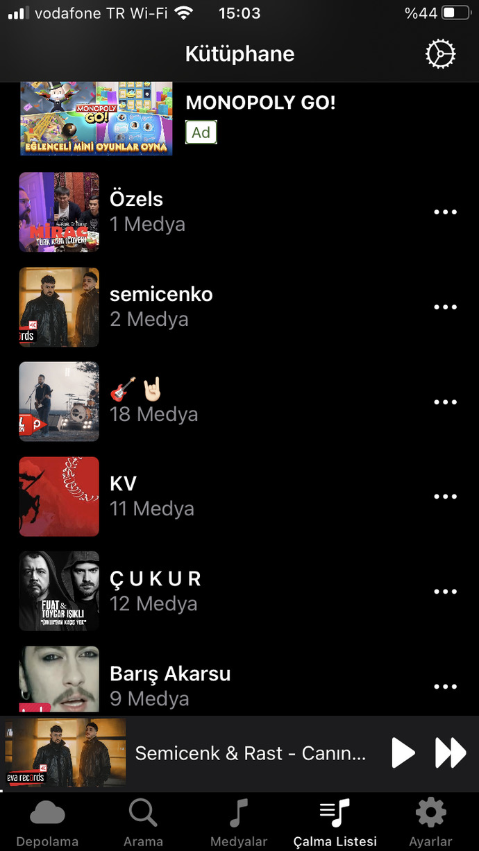 Çalma listelerini neye göre düzenliyorsun?