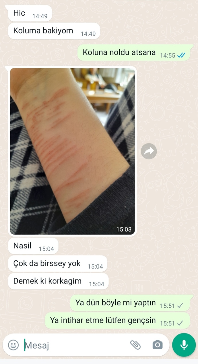 Sizce intihar eder mi? sizin için kendini kesenler ve intihar ederim yazanlar intihar ettiler mi? Bu konuda tecrübeniz var mı?