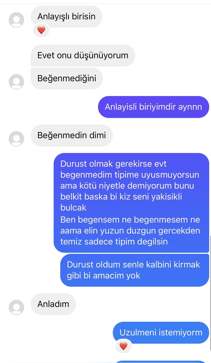 Tipini beğenmedim ama konuşmaya devam ediyorum, iyi bir şey yapıyor muyum?