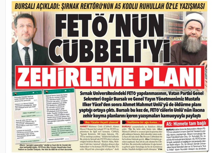 FETÖ Cübbeli Hoca’yı Ocak’ta zehirlemeyi planlıyormuş. Ne düşünüyorsunuz bu konuda Fetöcü halen nasıl rektör olarak durabiliyor?