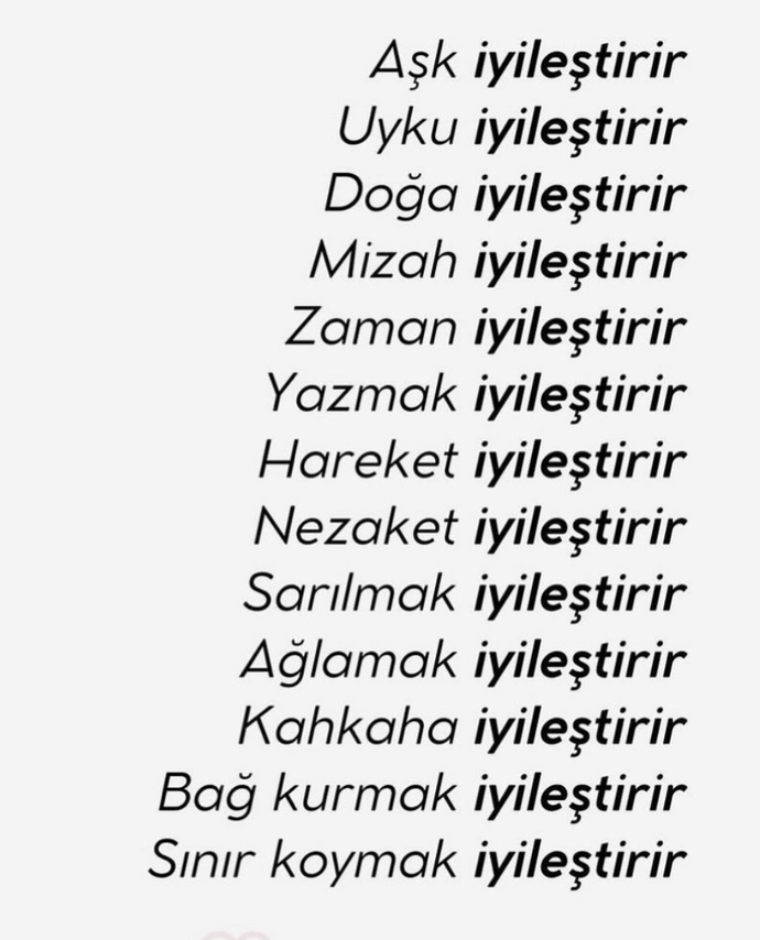 Sizi ne iyileştirir?