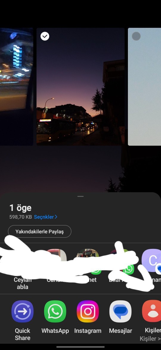 Samsung fotoğraf paylaşırken kişi öneriyor bunu nasıl kapatırım?
