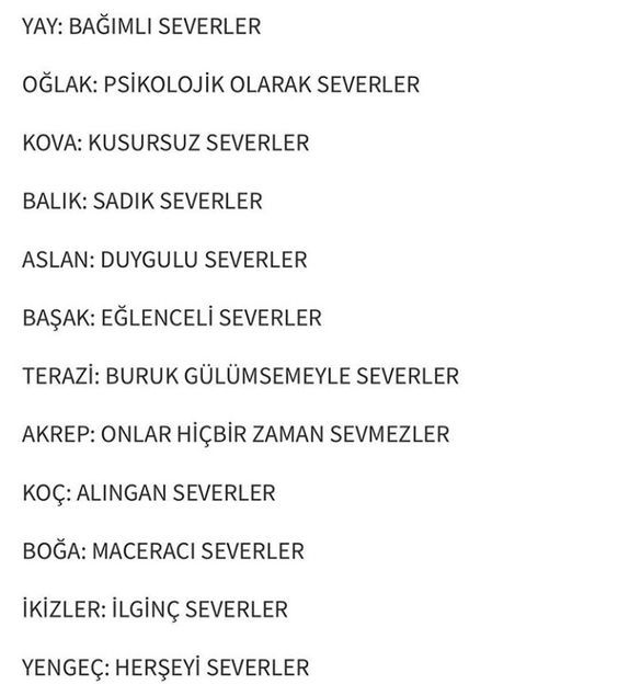 Burçlar nasıl severler ♥ ?