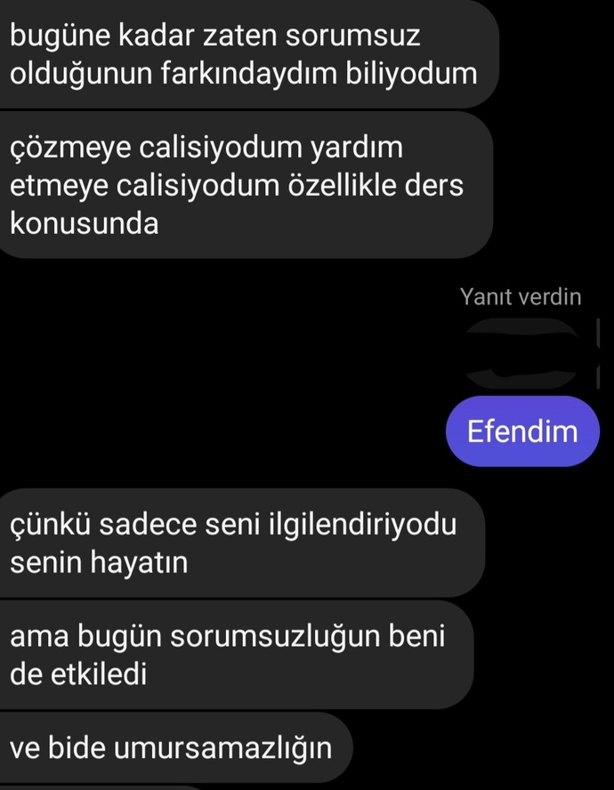 Sevgiliniz size sorumsuz dese küser misiniz? Çok alındım?