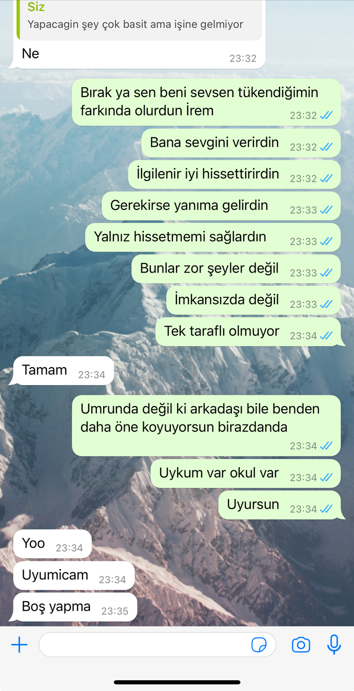 Bunları yazan kızdan olur mu?