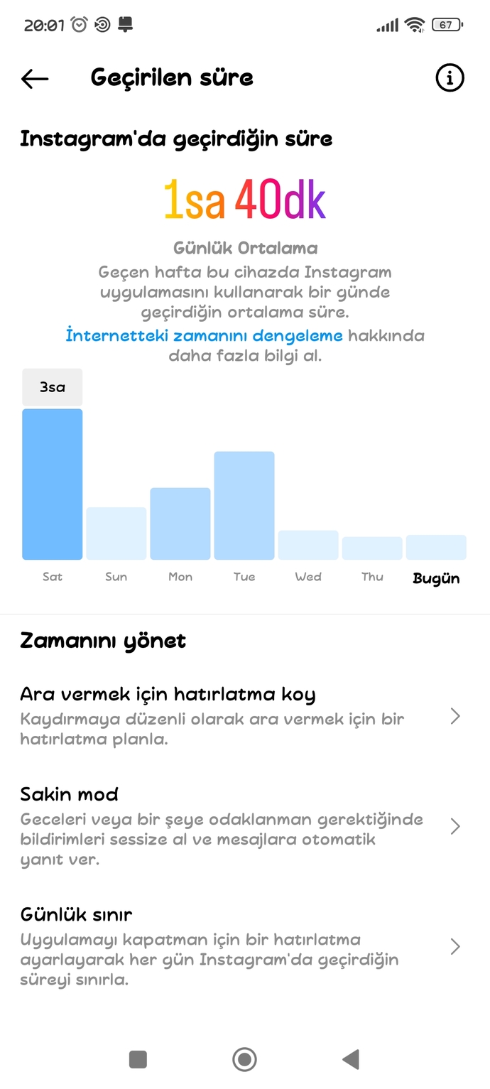 Instagramda geçirdiğiniz süre ne kadar?