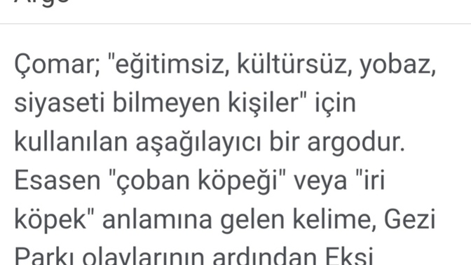 Çomar sever misin?