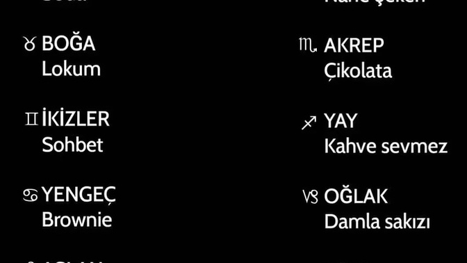 Burcuna göre Türk kahvesinin yanında ne seversin?
