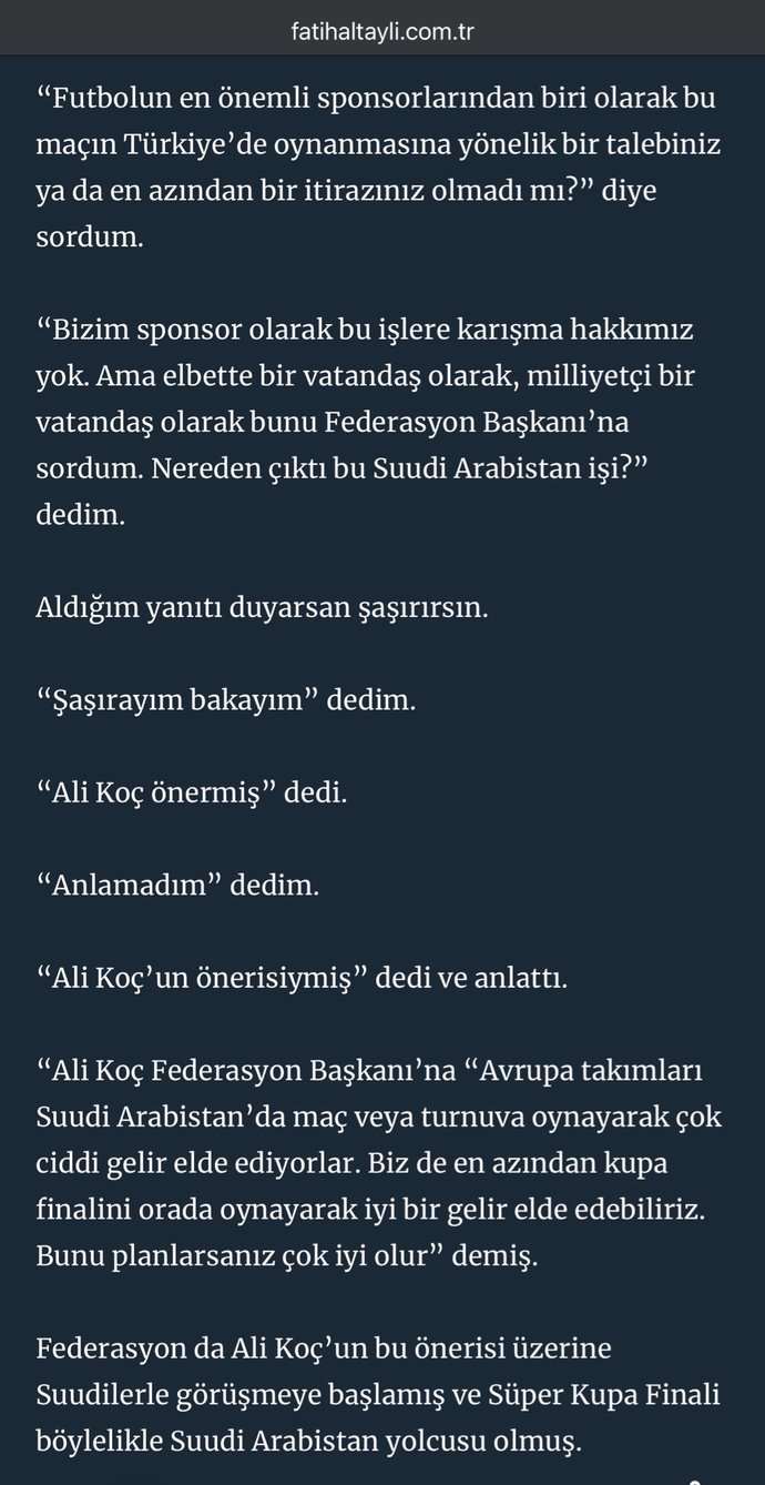 Suudi Arabistan'daki Fenerbahçe - Galatasaray Süper Kupa maçı iptal edildi! Olanlar hakkında ne düşünüyorsunuz?