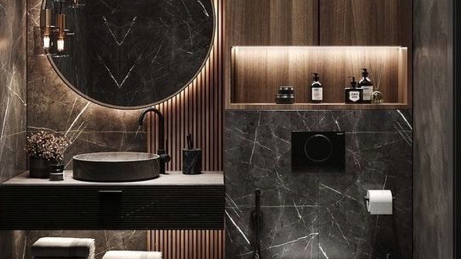 Banyo dekorasyonunuzda siyah tonlar kullanır mıydınız?
