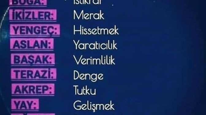 Burçlara verilmiş en büyük özellik nedir?