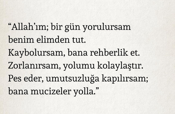 Bir dua bırakabilir misiniz? inandığınız her ne ise?