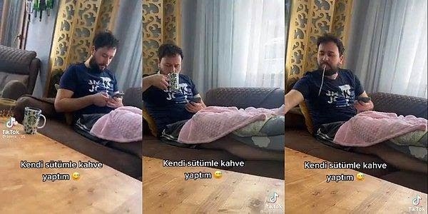 Yeni doğum yapan bir kadın kendi sütüyle eşine kahve hazırlamış! Sütlü kahveyle aranız nasıl?
