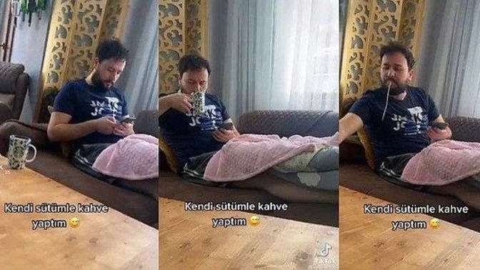 Yeni doğum yapan bir kadın kendi sütüyle eşine kahve hazırlamış! Sütlü kahveyle aranız nasıl?