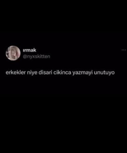 Erkekler dışarıya çıkınca neden yazmaz?