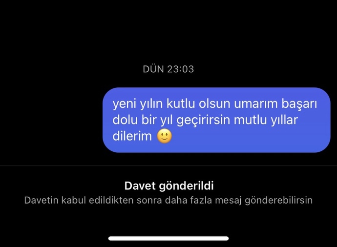 Bu kişi mesaj isteklerini mi kapatmış?