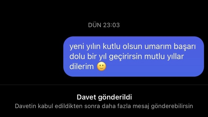 Bu kişi mesaj isteklerini mi kapatmış?
