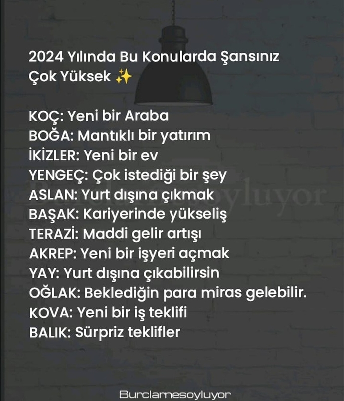 2024 yılında burçlar hangi konularda şanslı bakalım mı?