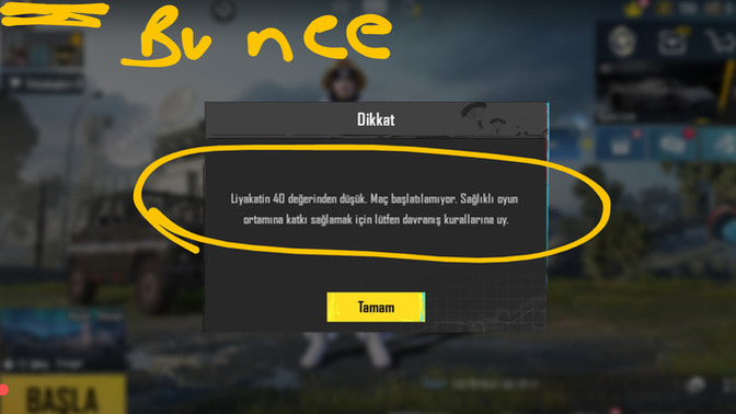Pubg liyakatım 40 olmuş oyunada giremiyom tek kişide oynayamıyom ne b*k yicem help help?