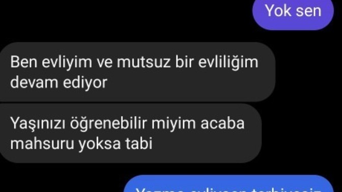 Bu evliler neyin kafasını yaşıyor birde evliler konuşamazmı diyor şaka mı bunlar?