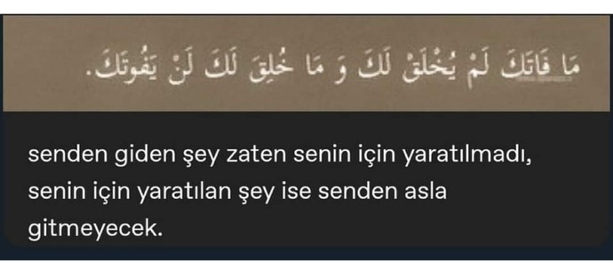 Bi ayet paylaşın benimle?
