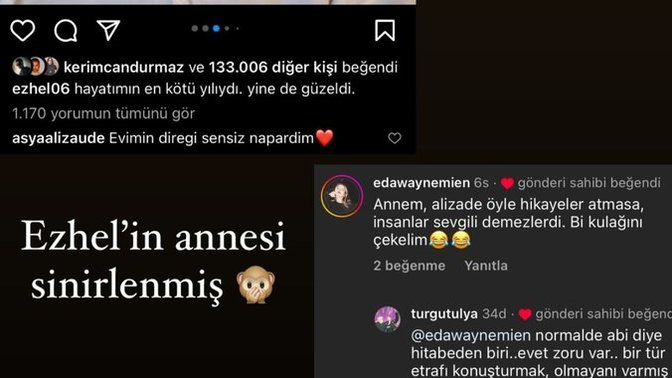 Ezhel'in annesi Alizade'nin yaptığı "evimin direği" yorumuna sinirlenmiş! Aileniz ilişkinize karışabilir mi?