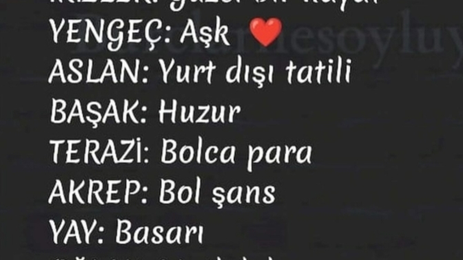 Burcunuza göre 2024 yılında sizin dileğiniz nedir?