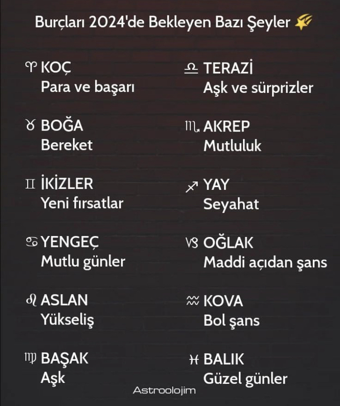 Burçları 2024’de bekleyen bazı şeyler nelerdir?