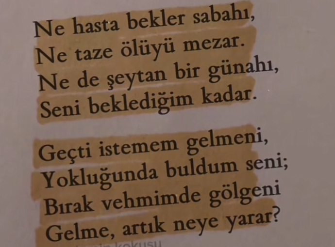 Bestelenen şiirlerden aklınıza gelen var mı?