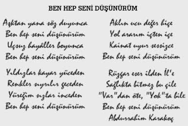 Bestelenen şiirlerden aklınıza gelen var mı?