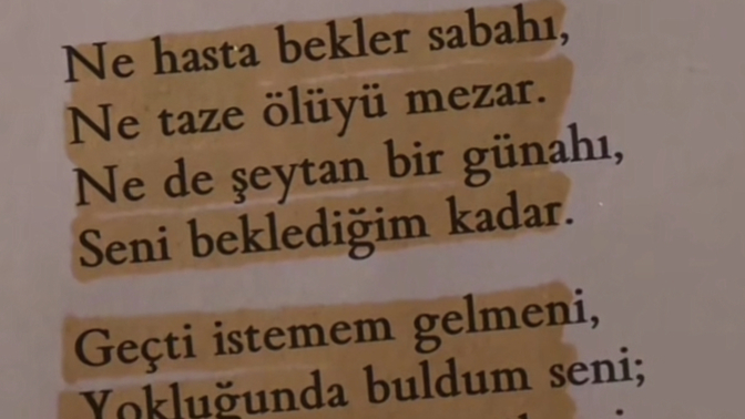 Bestelenen şiirlerden aklınıza gelen var mı?
