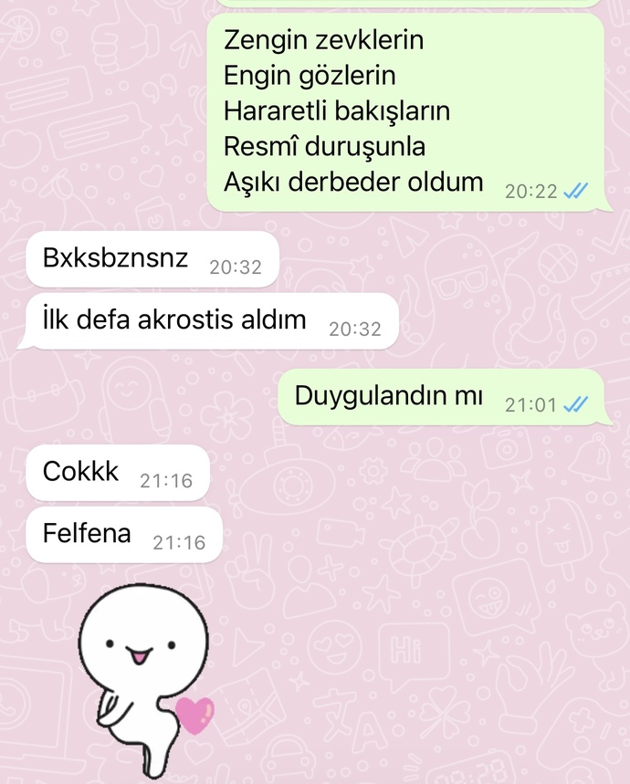 Sevdiklerinize akrostiş yazar mısınız?