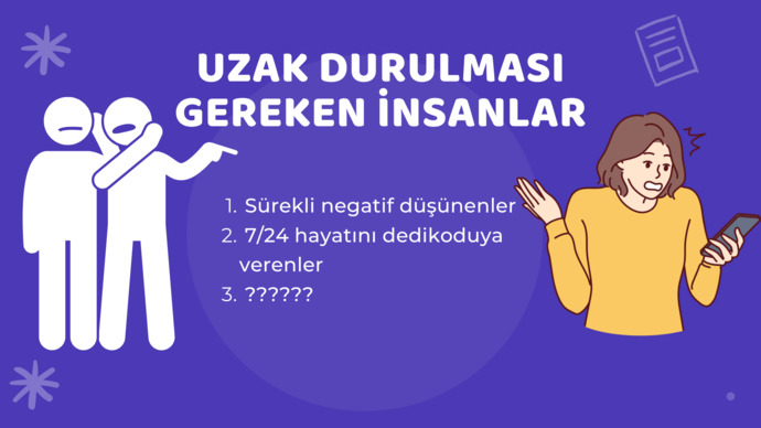 Hep beraber uzak durulması gereken insanlar listesi yapalım mı?