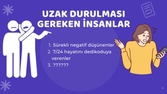 Hep beraber "uzak durulması gereken insanlar" listesi yapalım mı?