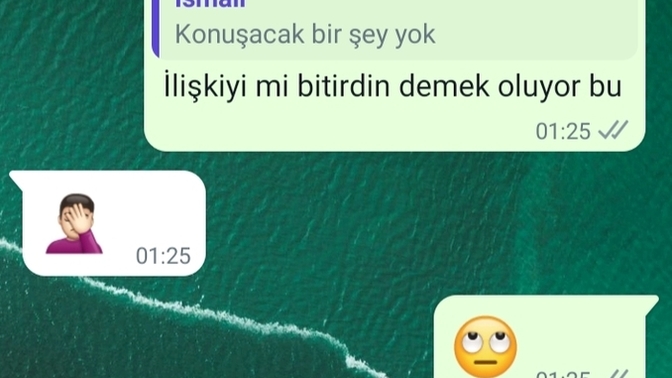 Bu mesaj ne demek? Sizce ayrılmaya mı çalışıyor?