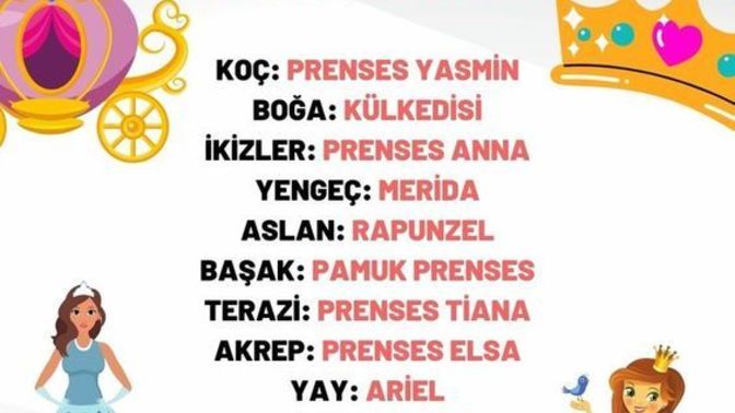 Burçların disney prensesleri hangileridir :D :D :D?