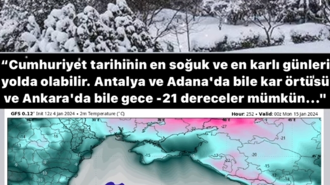 Görmediğimiz daha ne kaldı diye düşünürken bu kalmış, Sibirya soğukları geliyormuş 8 Ocak itibariyle soğuğa hazırlıklı mısınız?