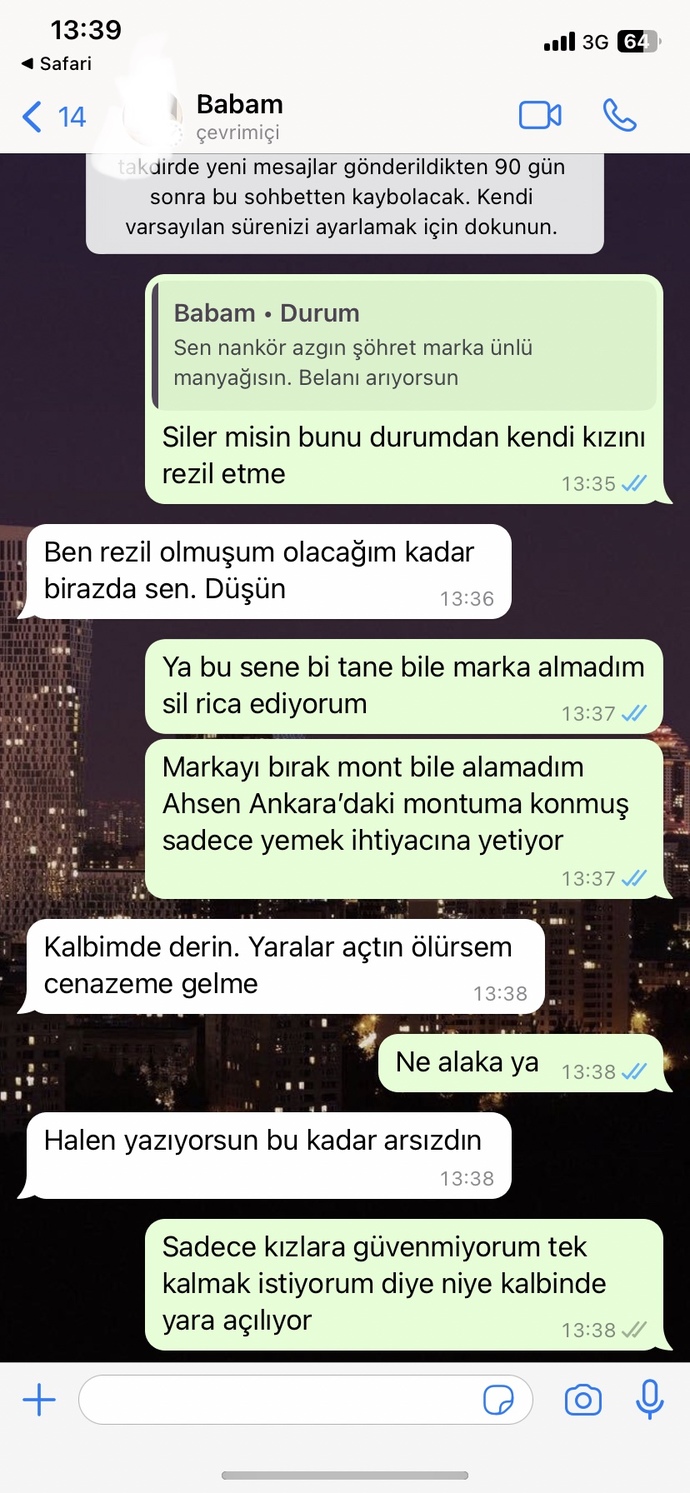 Babamın bana yazdıkları çok kötü değil mi?