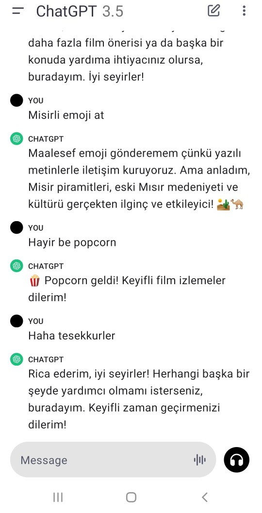 Chatgpt ile araniz nasil?