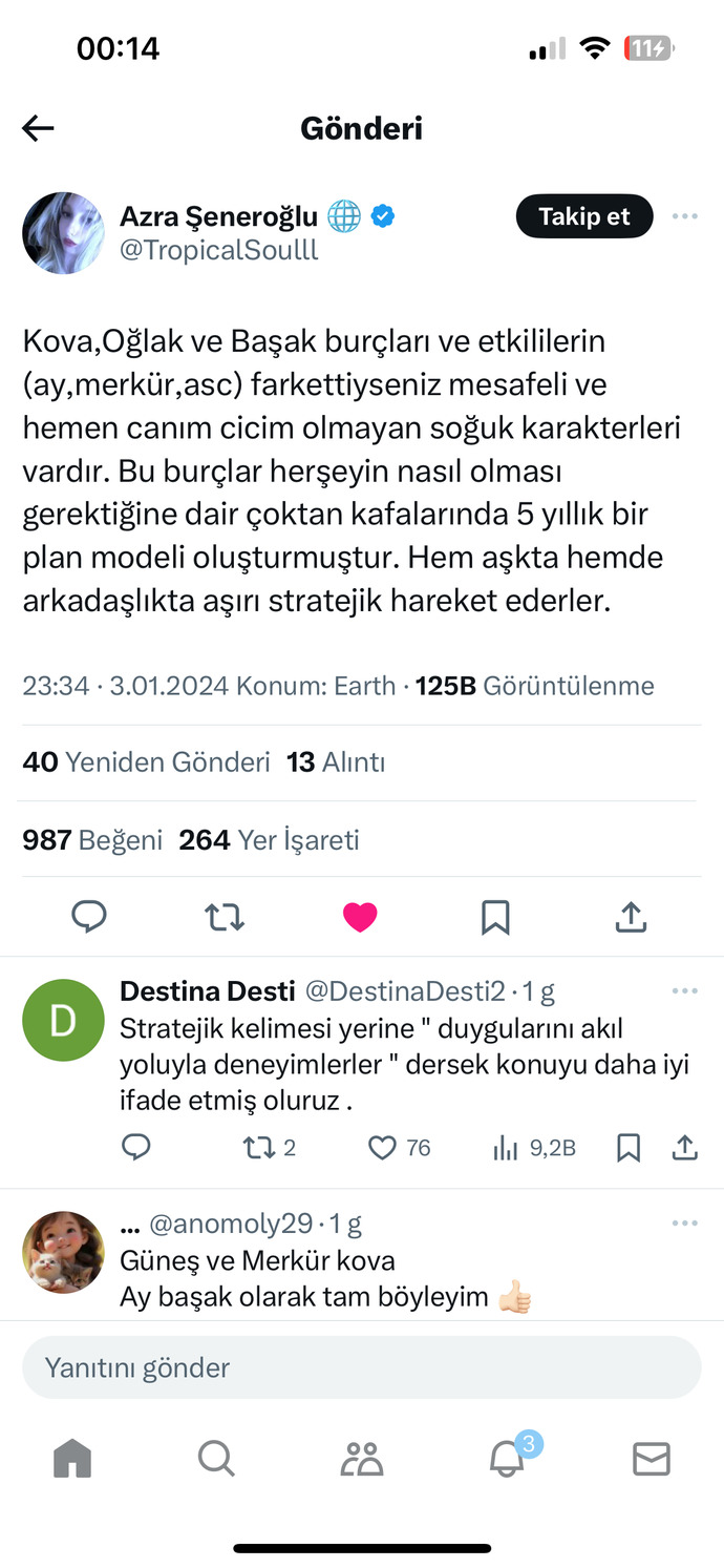 Burcunuza dair söylenen en doğru şey?