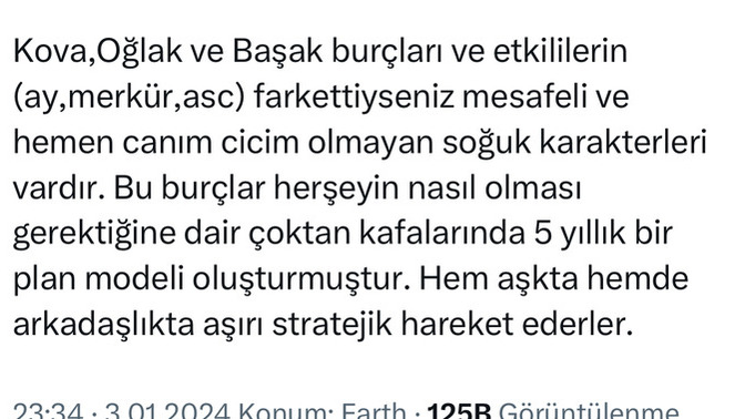 Burcunuza dair söylenen en doğru şey?